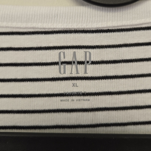 Gap Favorite Henley stripes t-shirt black white XL - Picture 5 of 8